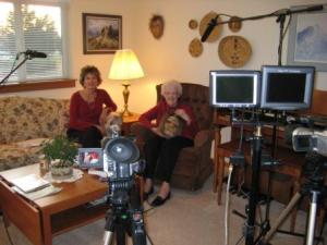 Naomi interviewing Anna and making documentary DVD - 2008