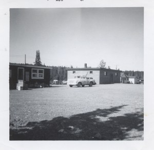 Our first house, along the highway. Gravel front yard.  We called it "The Cold House." Our bed sheets froze to the wall at night. 