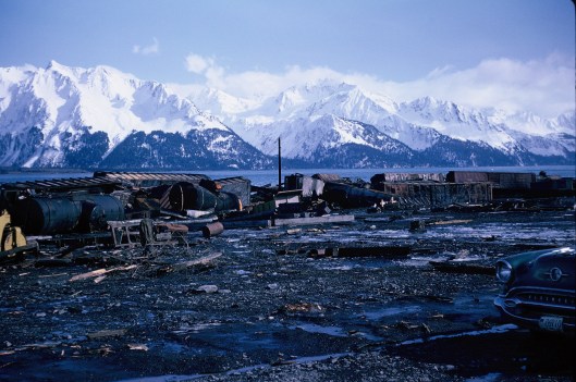 64 Earthquake Seward railroad tracks